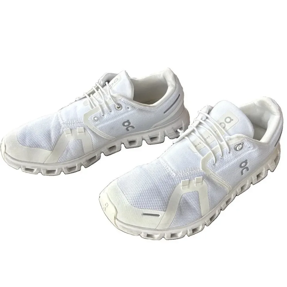 On Unisex Adults Low Top Mesh Lace-Up Athletic Sneakers White